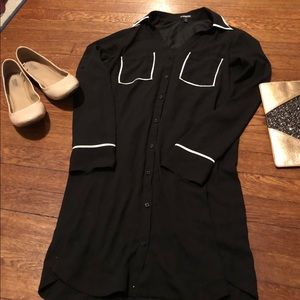 Size small black Express shirt dress